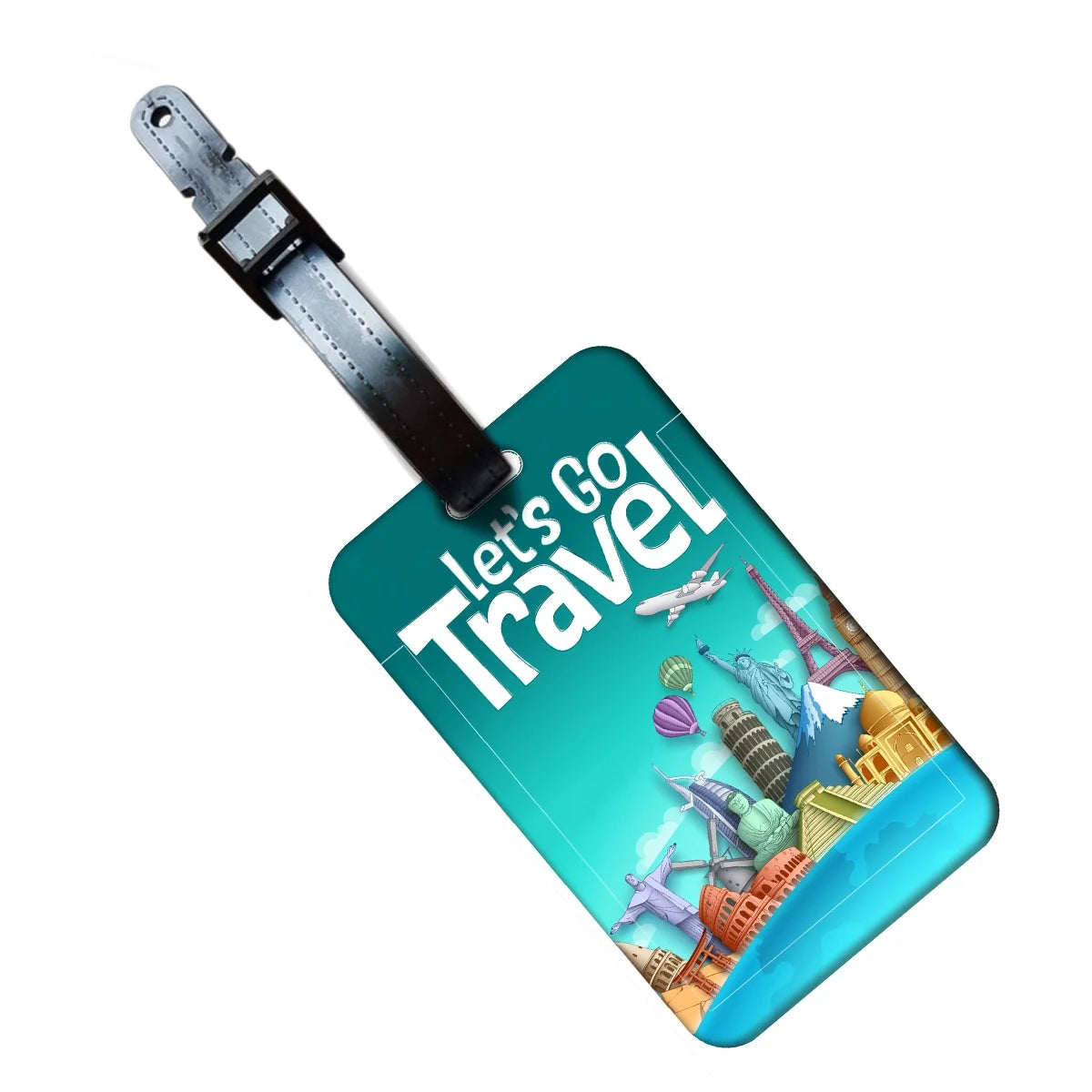 Let's Go Travel Luggage Label ABS Luggage Tag Creativity Suitcase ID Address Holder Baggage Portable Baggage Boarding Accessory