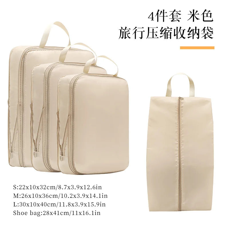Set 4 cubes de rangement valise – Impérméable, léger & compressible