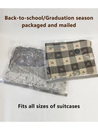 Vacuum Compression Bag Travel Storage Bag Thickened Clothes Blanket Down Jacket Luggage Special 2026 Gray New 40-50cm Air Valve