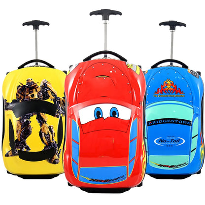 Valise enfant 3D à roulettes – Design voiture, garçon & fille