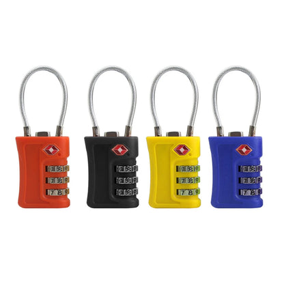 Cadenas TSA pour Valise – Set de 4, Code à 3 Chiffres & Design Bicolore