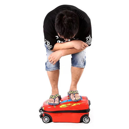 Valise enfant 3D à roulettes – Design voiture, garçon & fille