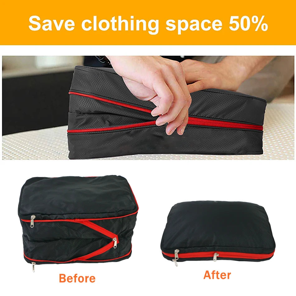 Cubes de rangement valise imperméables – Double compartiment propre/sale