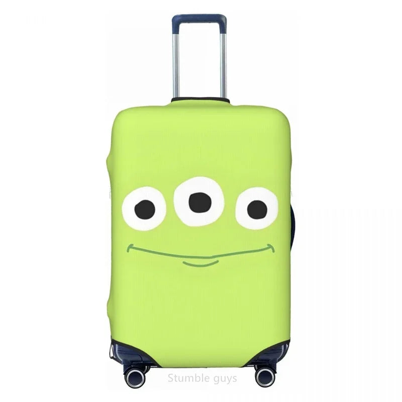 Travel Suitcase Protective Sleeve Toys Pattern Elastic Fabric Fits 18-32 Inch Luggage Dustproof Washable Anti-Scratch