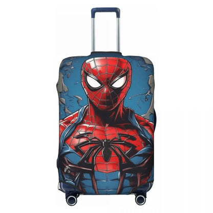 Dustproof Anti-Scratch Luggage Cover Fashion Spider Print Elastic Fits 18-32 Inch Suitcases Washable Durable For Travel