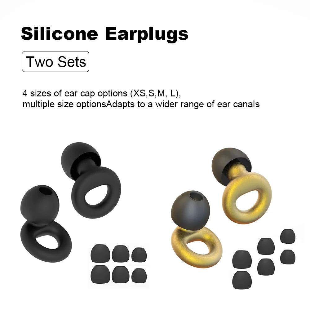 Bouchons d’oreilles silicone voyage – Réduction bruit, sommeil en avion