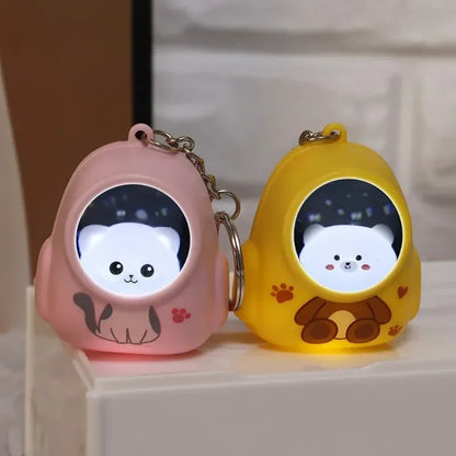 Luminous Backpack Astronaut Keychain Women Men Starry Sky Portable Cute Keychains Daily Travelling Bag Pendant Fashion Accessory