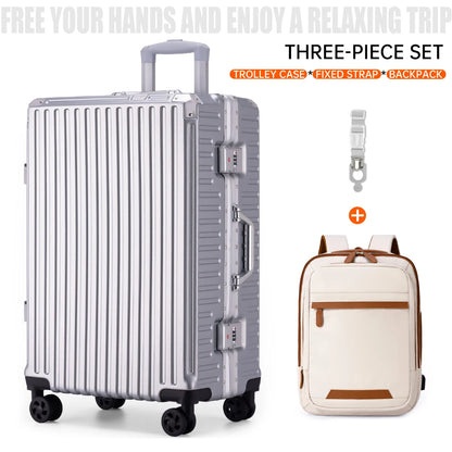 Valise trolley à cadre aluminium 20"-28" – Port USB, serrure à combinaison & roues spinner