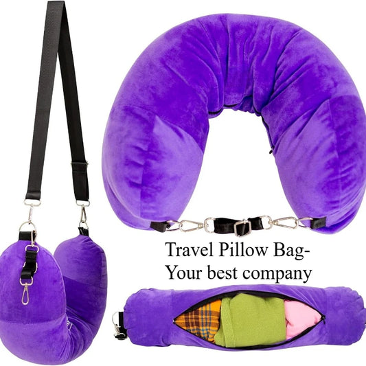 Oreiller cervical voyage auto-remplissable – Portable, avion & voiture