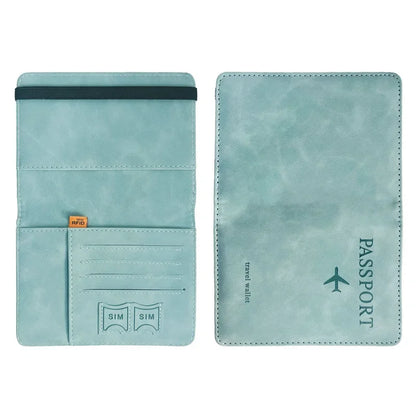 Pochette Passeport en Cuir Anti-RFID – Porte-cartes & Portefeuille Voyage