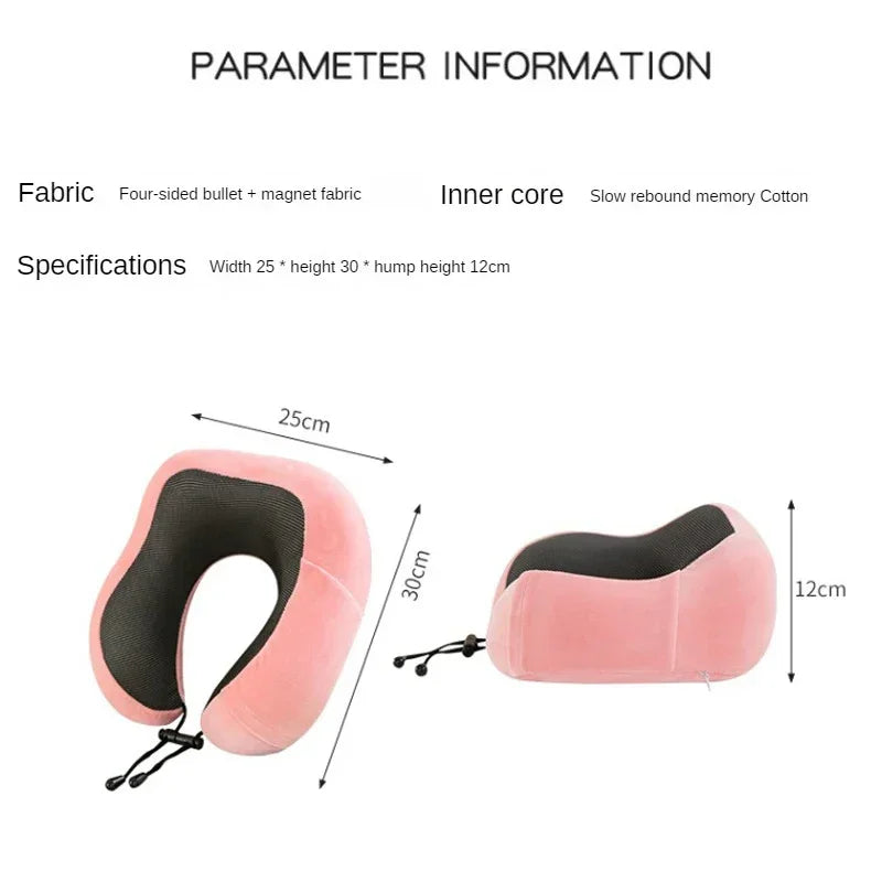 Oreiller cervical en mousse à mémoire de forme – Voyage avion & sommeil