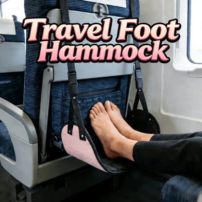 Repose-pied hamac voyage – Avion & train, bambou avec sangle réglable