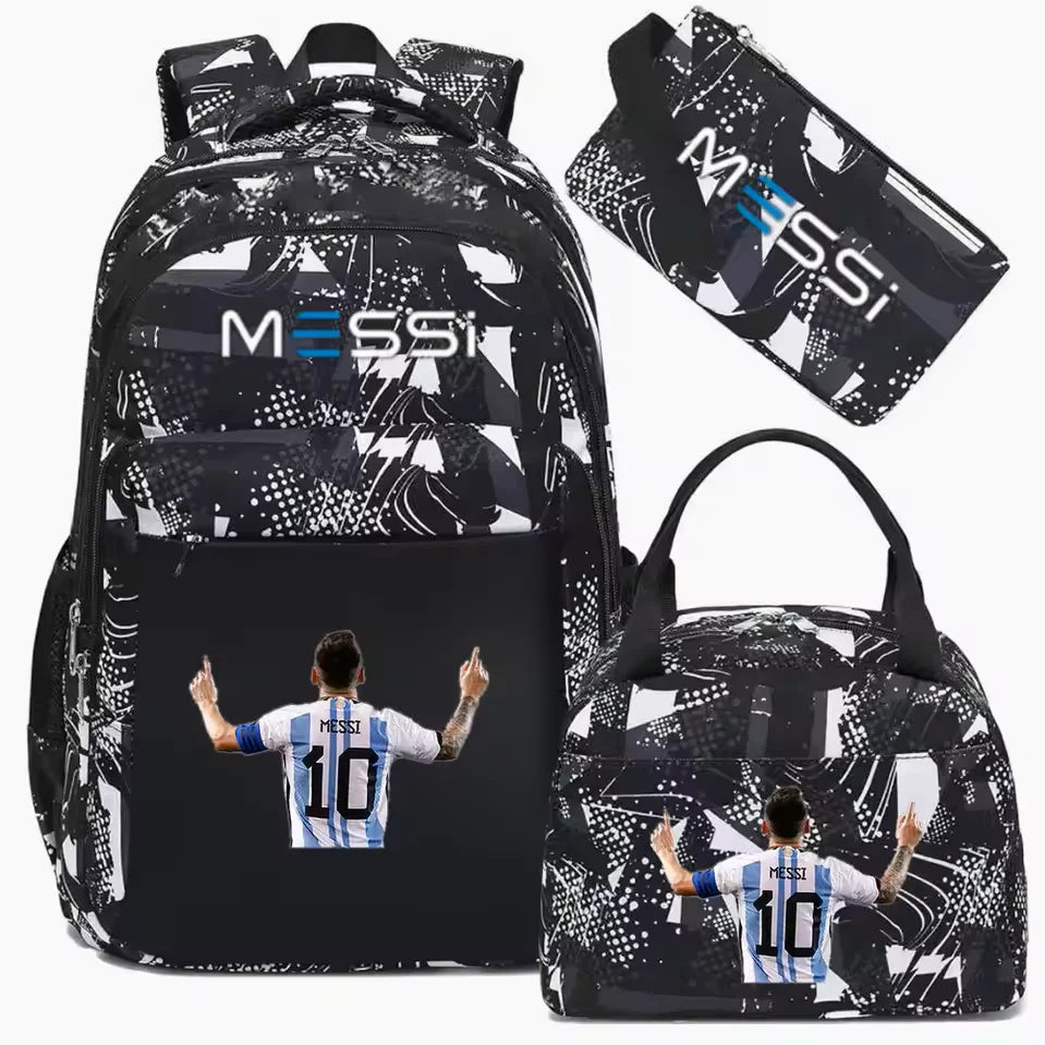 New Football Messi Backpack for Teen Boy Girl Back To School Bag Student Schoolbag Leisure Travel Sports Casual Backpacks
