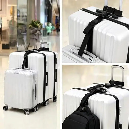 Travel Luggage Strap Suitcase Belt Elastic Telescopic Travel Bag Belt Set For Suitcase Fixed Belt Travel Buckle Strap