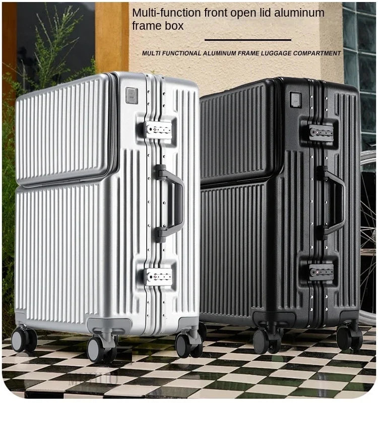 Aluminum Cabin Suitcase with USB Port – Modern Design & 360° Wheels