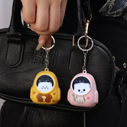 Luminous Backpack Astronaut Keychain Women Men Starry Sky Portable Cute Keychains Daily Travelling Bag Pendant Fashion Accessory