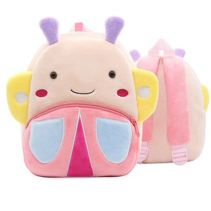 Cute Cartoon Animal Plush Backpack Soft Children Kindergarten Schoolbag Toddler Travel Bag Gift For Girls Boys