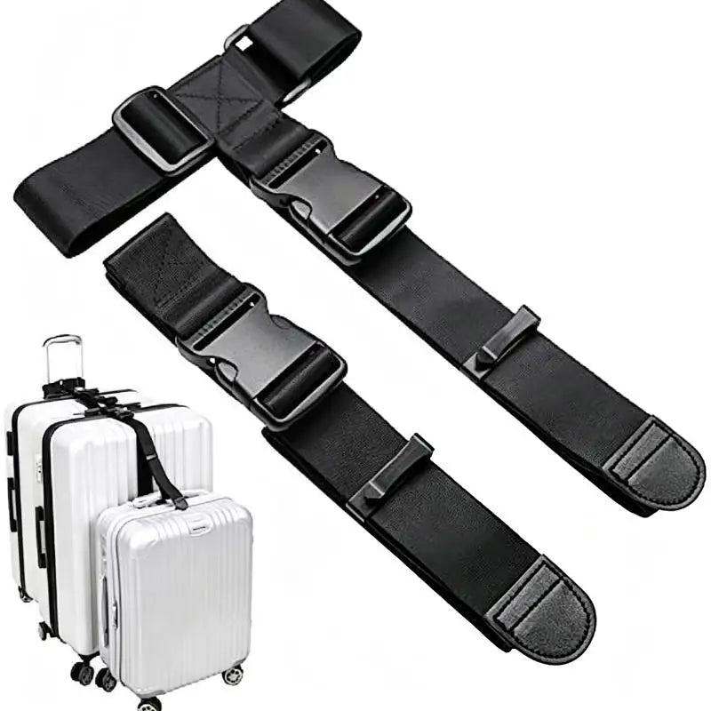 Travel Luggage Strap Suitcase Belt Elastic Telescopic Travel Bag Belt Set For Suitcase Fixed Belt Travel Buckle Strap