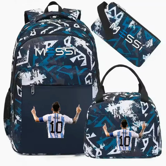 New Football Messi Backpack for Teen Boy Girl Back To School Bag Student Schoolbag Leisure Travel Sports Casual Backpacks