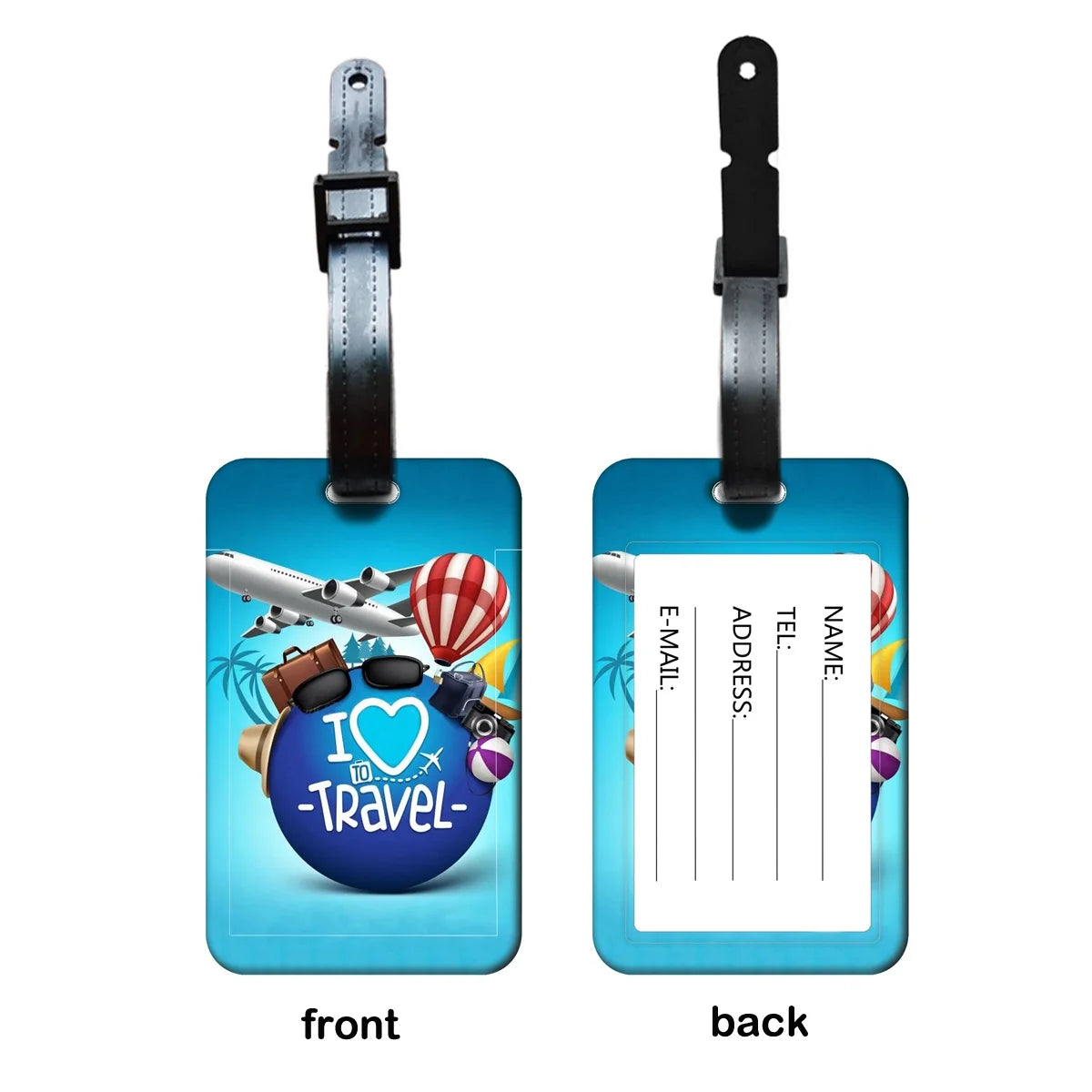 Let's Go Travel Luggage Label ABS Luggage Tag Creativity Suitcase ID Address Holder Baggage Portable Baggage Boarding Accessory