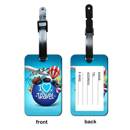 Let's Go Travel Luggage Label ABS Luggage Tag Creativity Suitcase ID Address Holder Baggage Portable Baggage Boarding Accessory