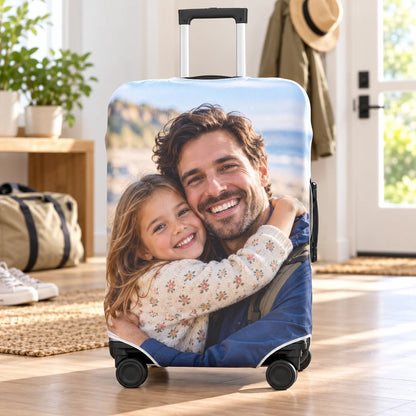 Housse de valise personnalisée avec photo – Imperméable, anti-rayures & lavable