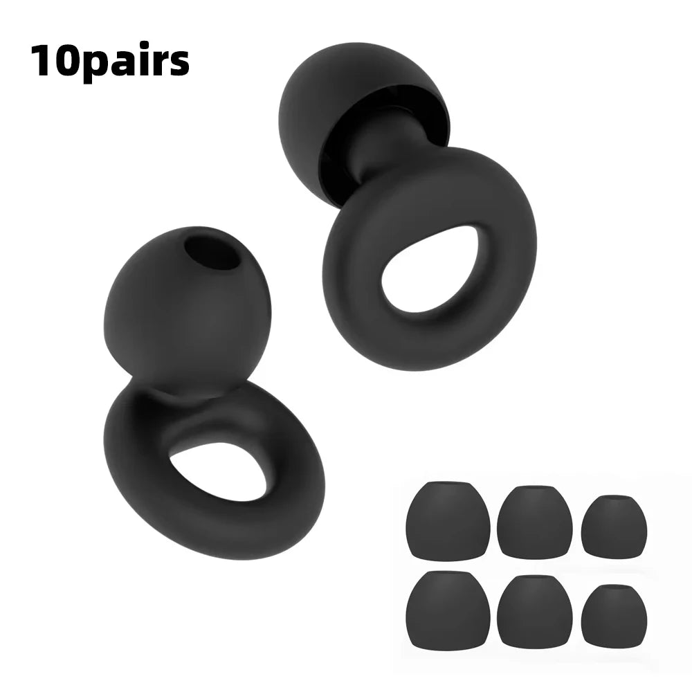 Bouchons d’oreilles silicone voyage – Réduction bruit, sommeil en avion