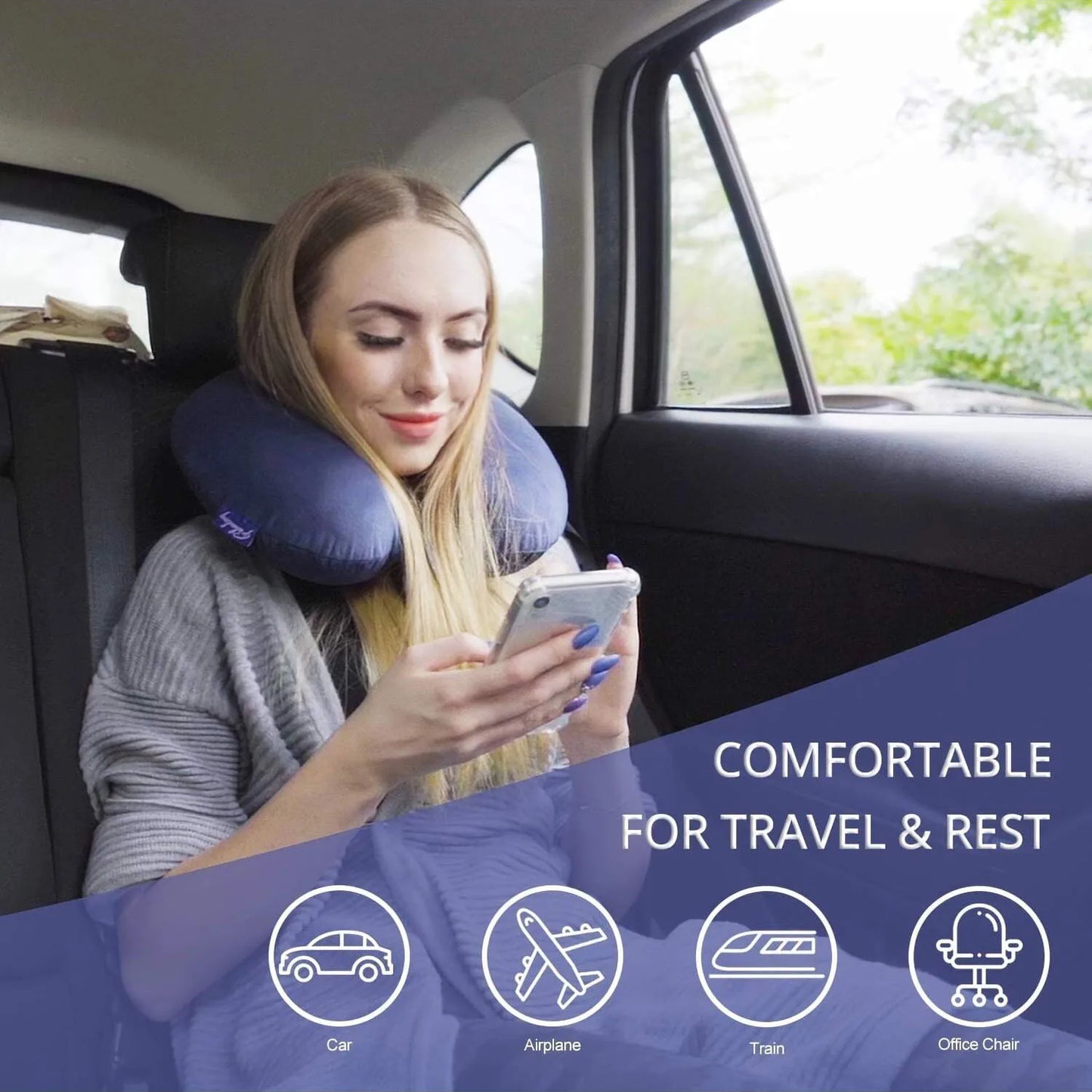 Oreiller de Voyage Cervical – Confortable & Compact