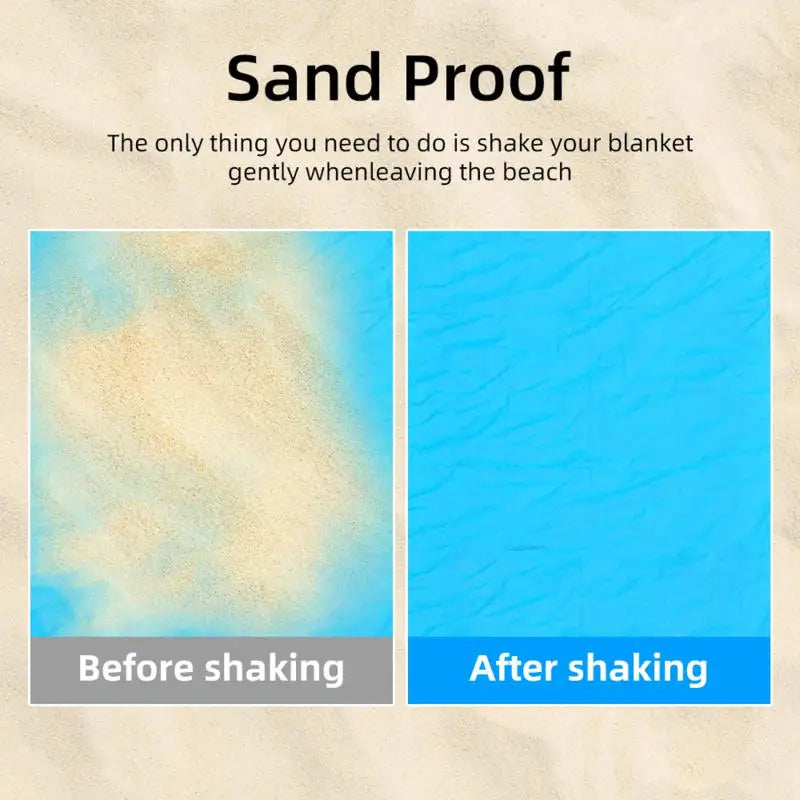 Couverture de Plage Imperméable & Anti-sable – Légère & Compacte