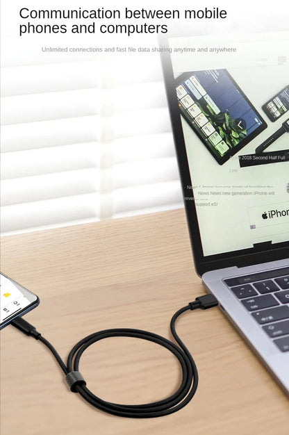 USB-C Fast Charging Cable 60W Travel – 10Gbps Transfer, 1m & 2m