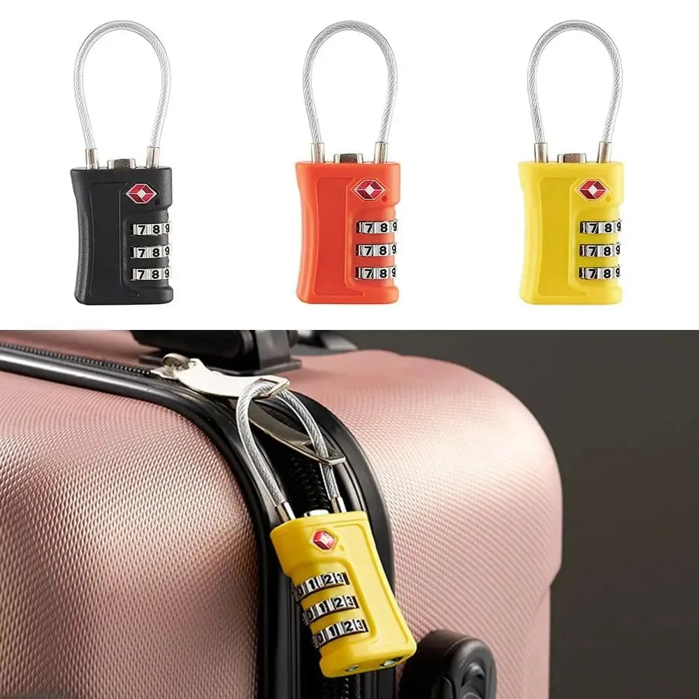 Cadenas TSA pour Valise – Set de 4, Code à 3 Chiffres & Design Bicolore