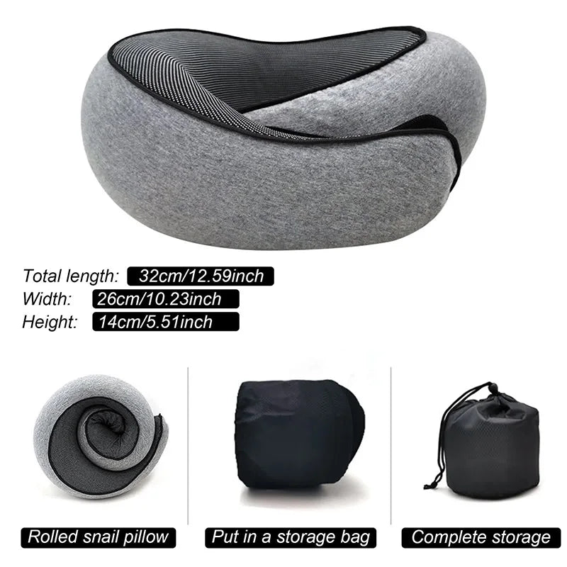 Oreiller voyage mémoire de forme – Support cervical ajustable