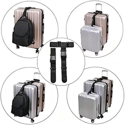 Travel Luggage Strap Suitcase Belt Elastic Telescopic Travel Bag Belt Set For Suitcase Fixed Belt Travel Buckle Strap