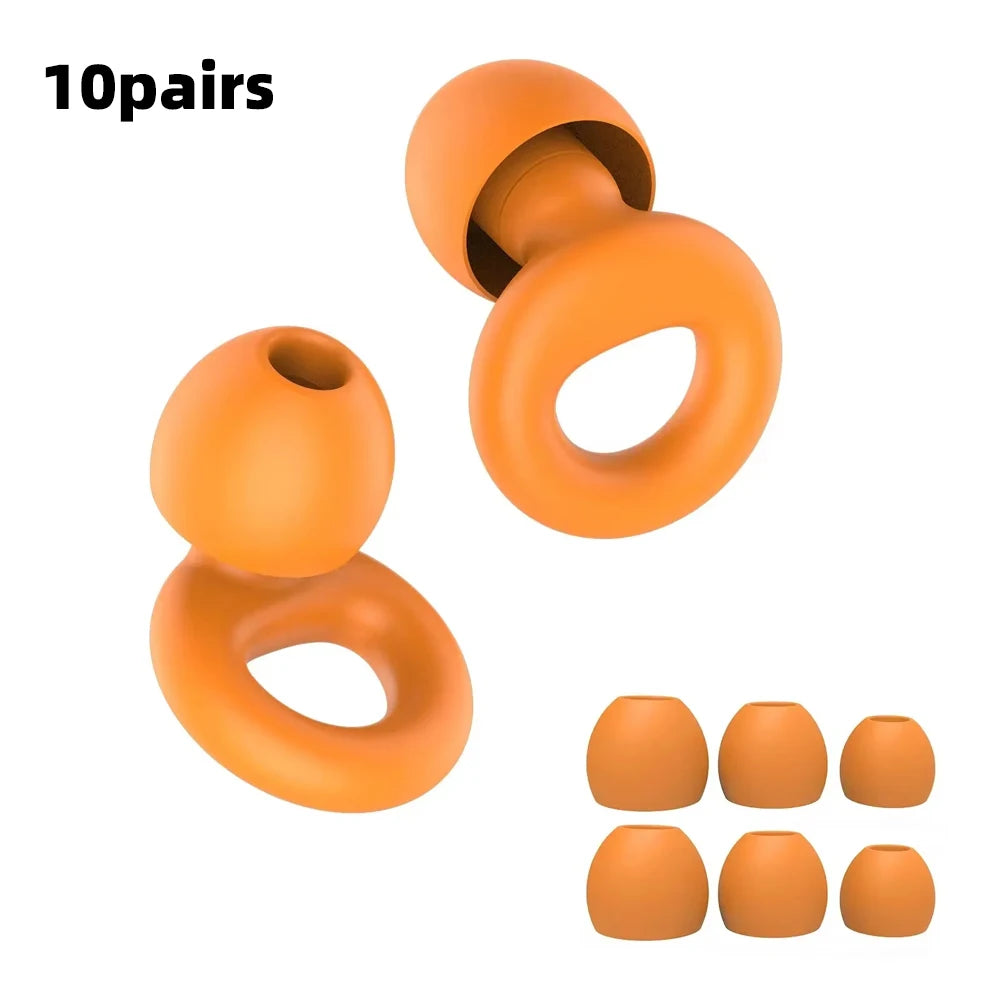 Bouchons d’oreilles silicone voyage – Réduction bruit, sommeil en avion