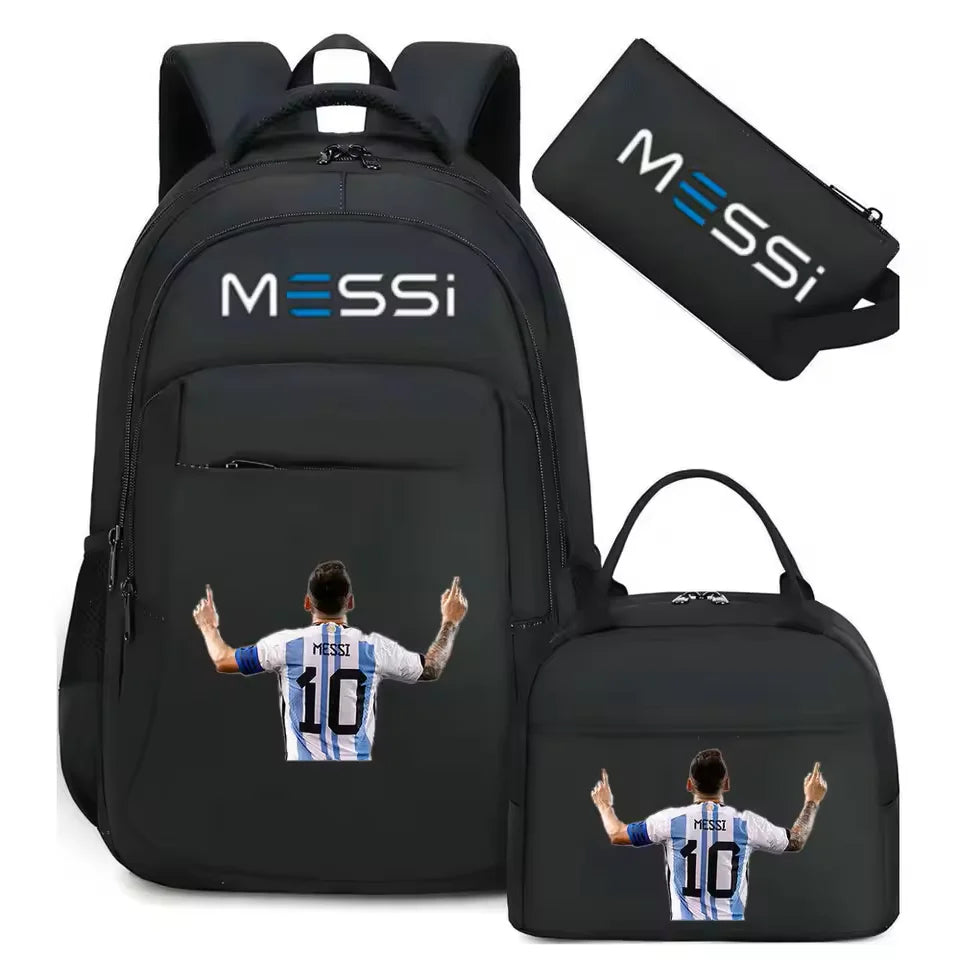 New Football Messi Backpack for Teen Boy Girl Back To School Bag Student Schoolbag Leisure Travel Sports Casual Backpacks