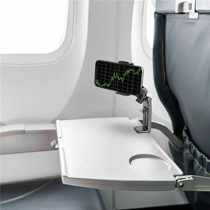 Support téléphone avion & train – Pliable, ajustable & rotatif