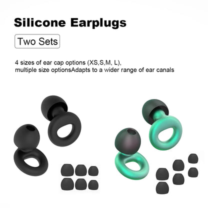 Bouchons d’oreilles silicone voyage – Réduction bruit, sommeil en avion