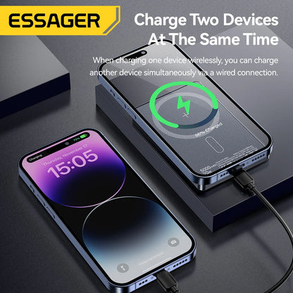 Powerbank Magnétique Mince 5000mAh – Charge Sans Fil 20W MagSafe