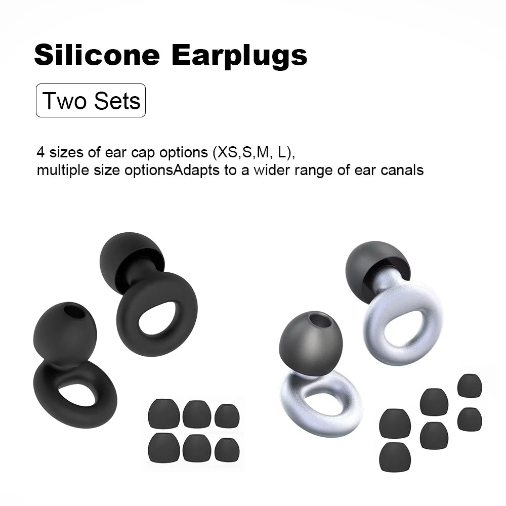 Bouchons d’oreilles silicone voyage – Réduction bruit, sommeil en avion