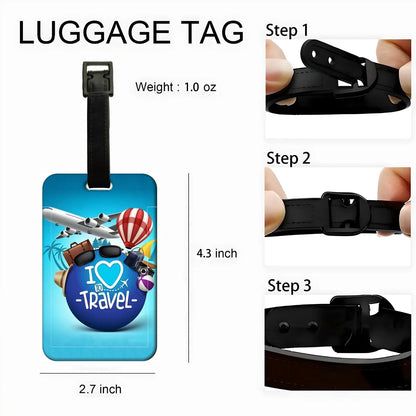 Let's Go Travel Luggage Label ABS Luggage Tag Creativity Suitcase ID Address Holder Baggage Portable Baggage Boarding Accessory