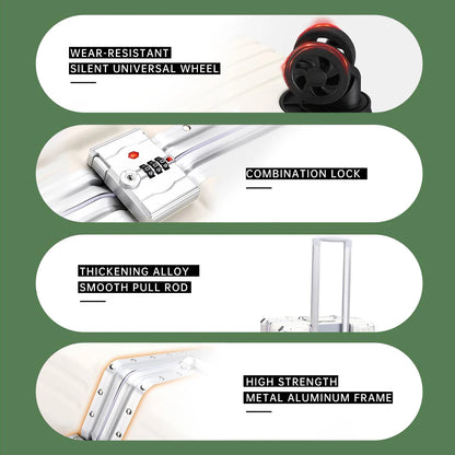 Valise trolley à cadre aluminium 20"-28" – Port USB, serrure à combinaison & roues spinner