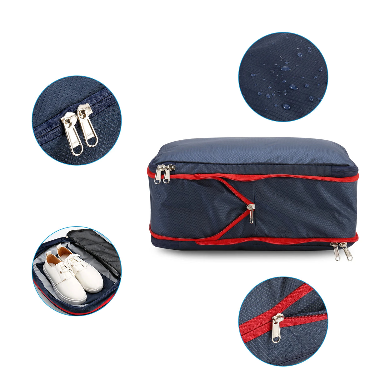 Cubes de rangement valise imperméables – Double compartiment propre/sale