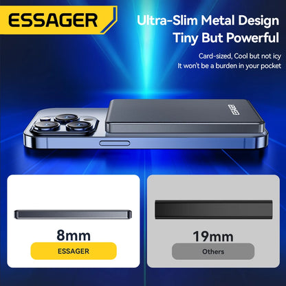 Powerbank Magnétique Mince 5000mAh – Charge Sans Fil 20W MagSafe