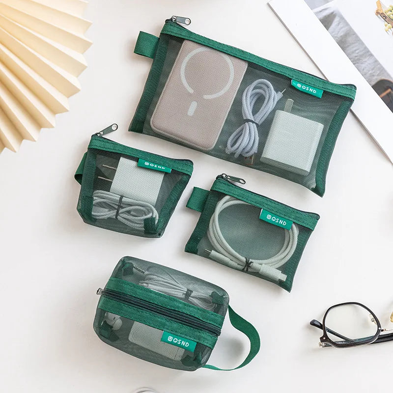 Lot de 6 pochettes de rangement transparentes – Organisateur voyage, maquillage & accessoires