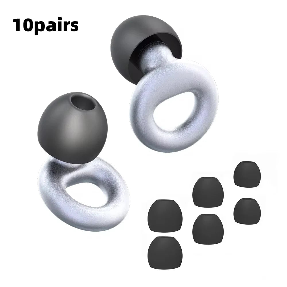 Bouchons d’oreilles silicone voyage – Réduction bruit, sommeil en avion