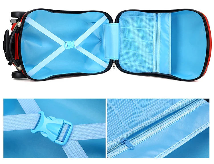 Valise enfant 3D à roulettes – Design voiture, garçon & fille