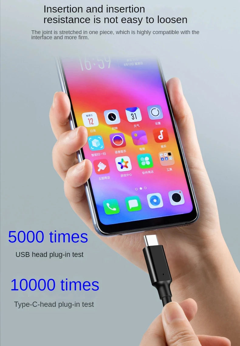USB-C Fast Charging Cable 60W Travel – 10Gbps Transfer, 1m & 2m