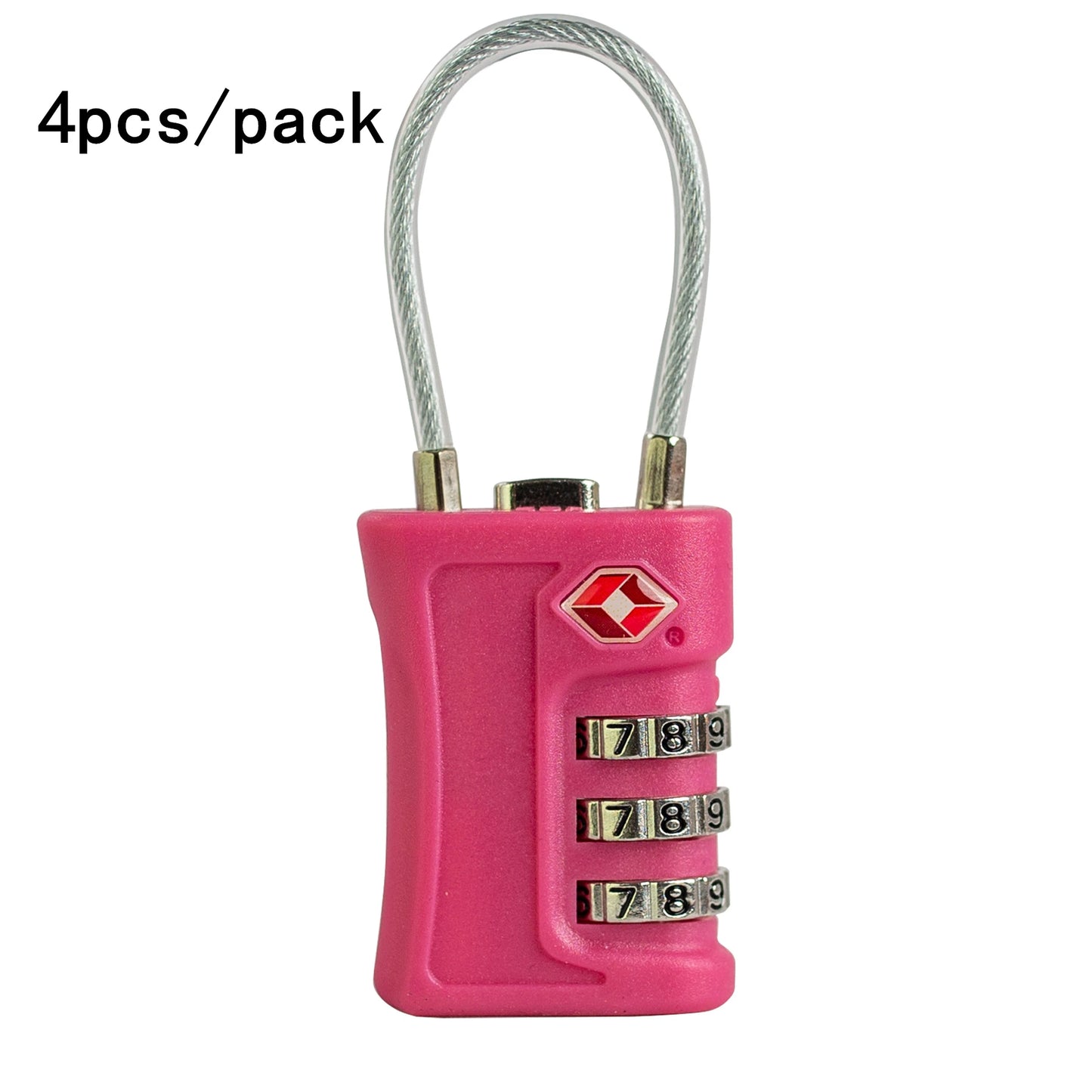 Cadenas TSA pour Valise – Set de 4, Code à 3 Chiffres & Design Bicolore