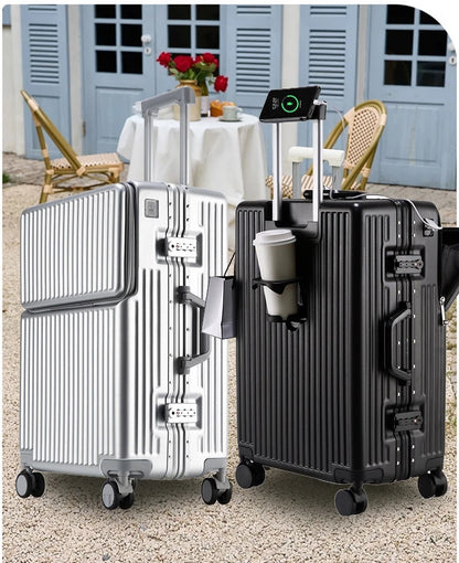 Aluminum Cabin Suitcase with USB Port – Modern Design & 360° Wheels