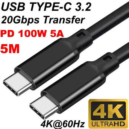 USB-C Fast Charging Cable 60W Travel – 10Gbps Transfer, 1m & 2m
